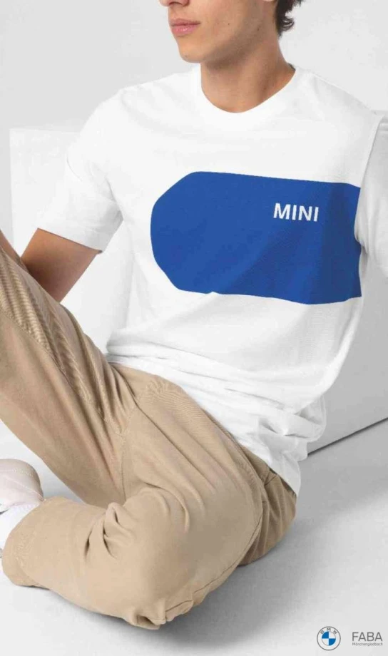 Футболка чоловіча з дизайном MINI, біла